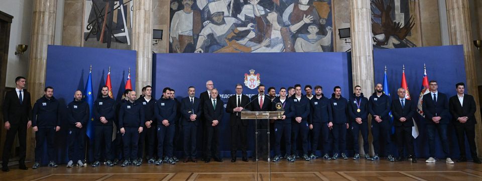 Пријем за чланове ватерполо репрезентације Србије