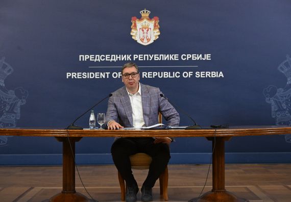 Обраћање медијима председника Републике Србије