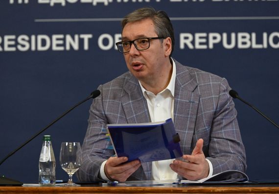 Обраћање медијима председника Републике Србије