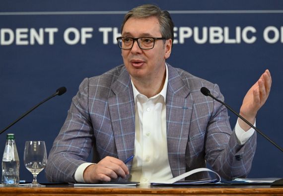 Обраћање медијима председника Републике Србије
