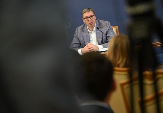 Обраћање медијима председника Републике Србије