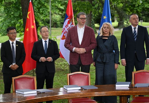 Ceremonija potpisivanja dokumenata za izgradnju puta ,,Vožd Karađorđe”