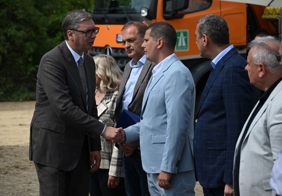 Обилазак радова на мосту преко Велике Мораве и Регионалног тренинг центра у Свилајнцу