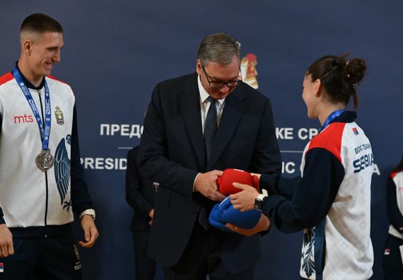 Пријем боксерске репрезентације Србије
